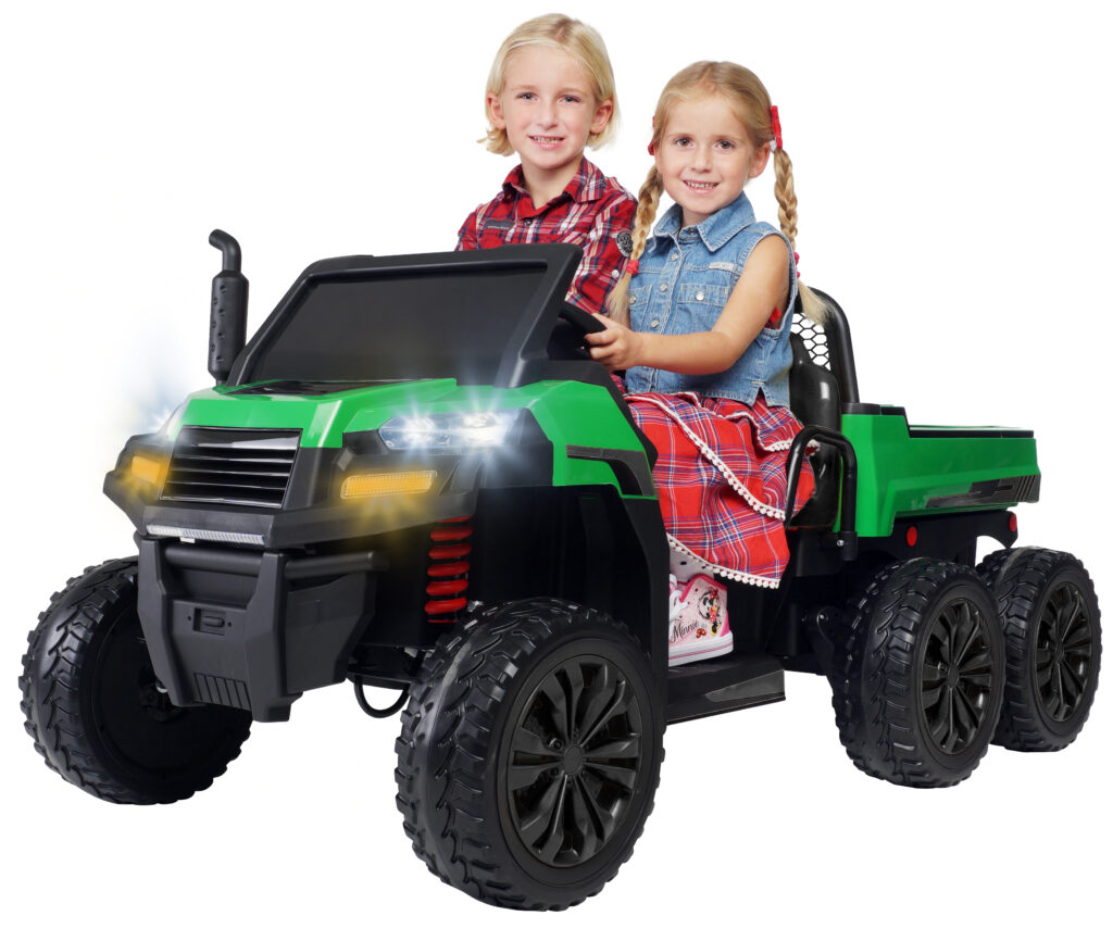 UTV-Kinder-Elektroauto A730 mit 6x4 Vierradantrieb, 2-Sitzer, Kippmulde, Fernbedienung, EVA-Reifen