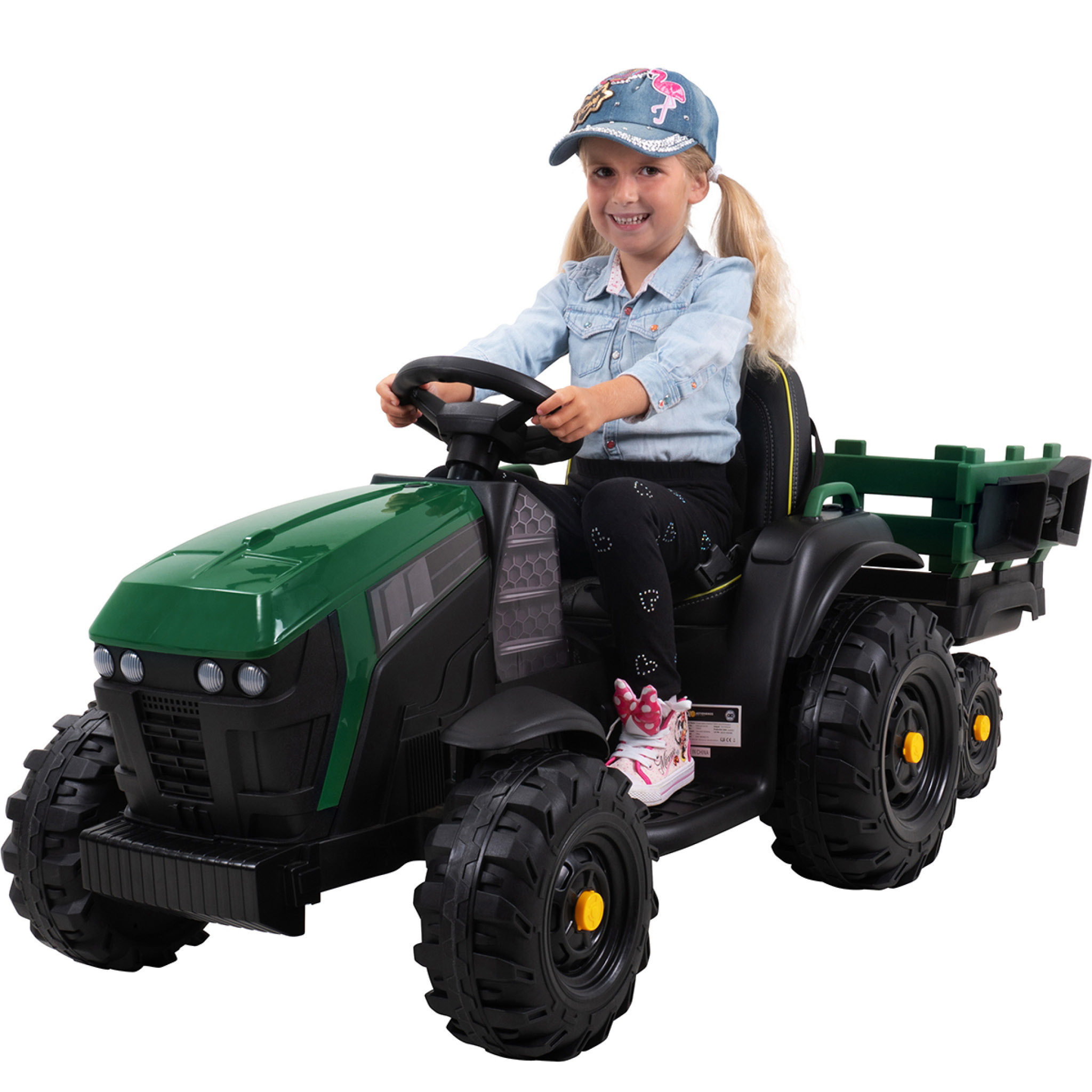 Elektro-Kindertraktor TD925 mit Anhänger + Fernbedienung – echtes Fahrgefühl für 3–7 Jahre!