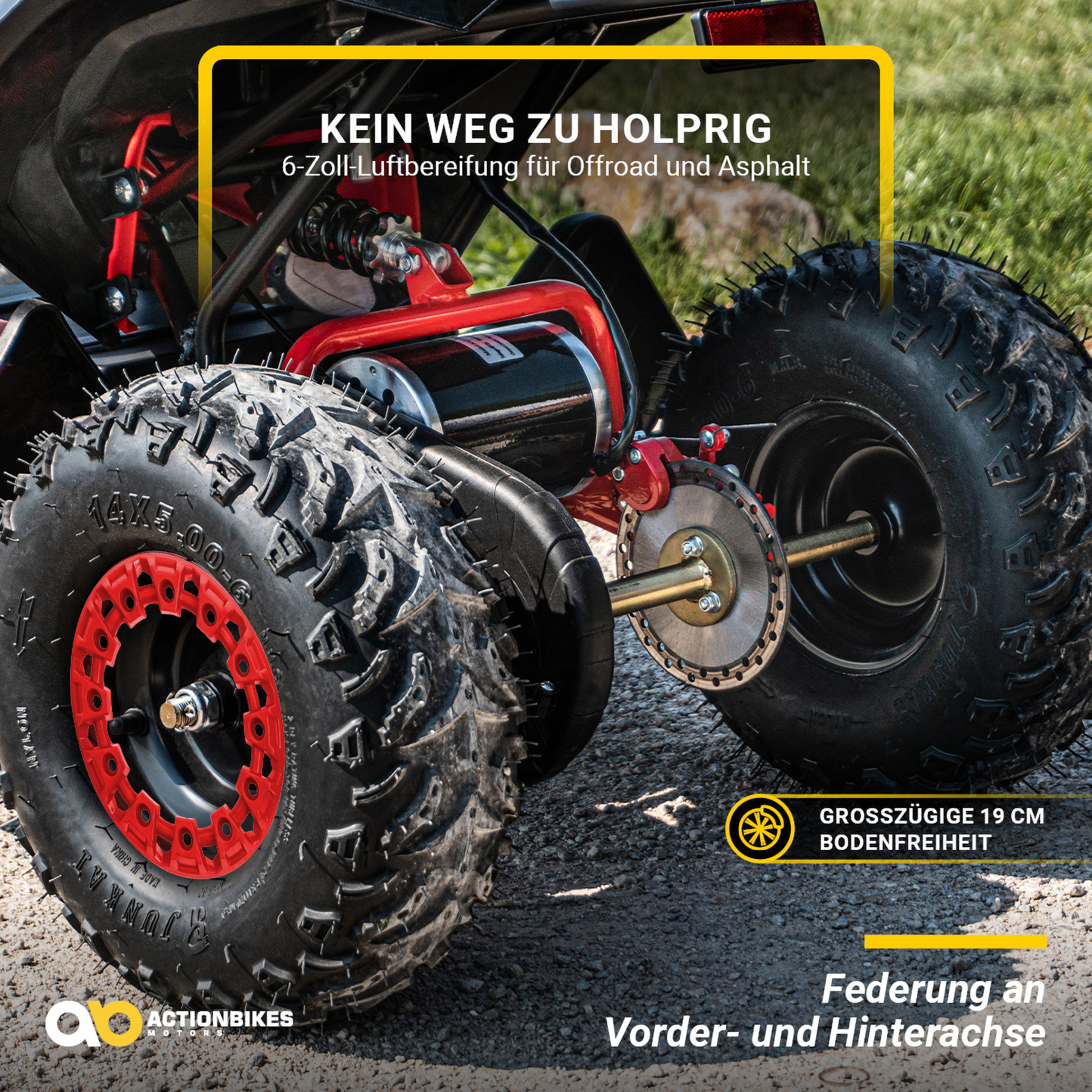 Elektro-Kinderquad Reneblade, Mini-Quad mit 1000 Watt, Federung, Scheibenbremsen, drosselbar, LEDs – Bild 4