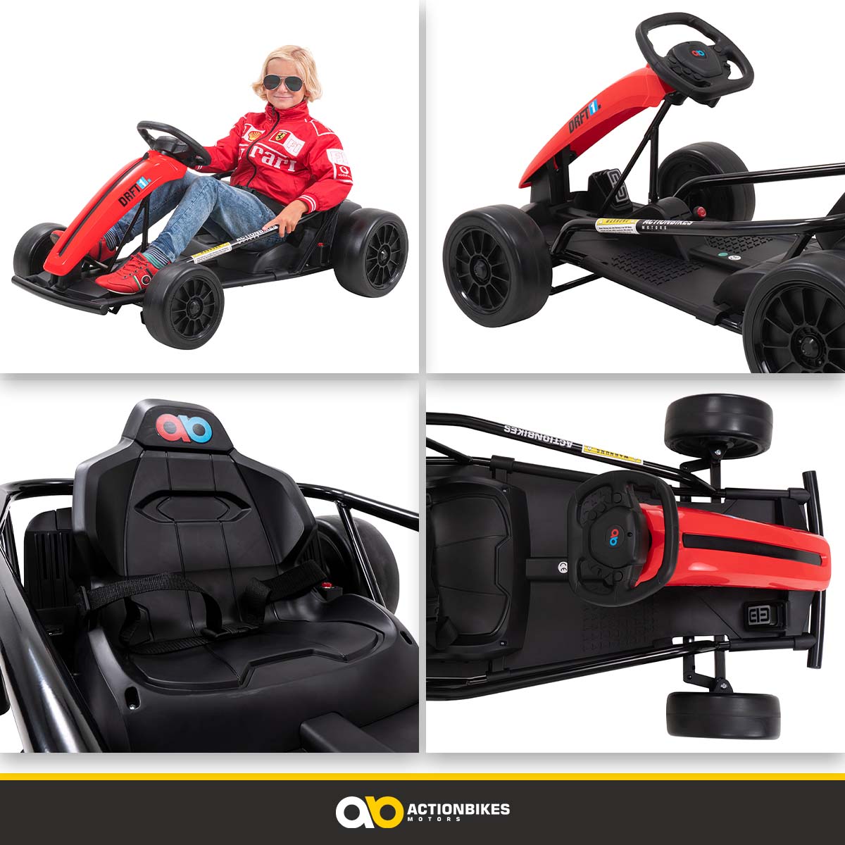 Drift-Kart SX1968, Drift-Scooter Go-Kart 700 Watt, EVA-Weichgummireifen vorne, Bremsautomatik – Bild 11