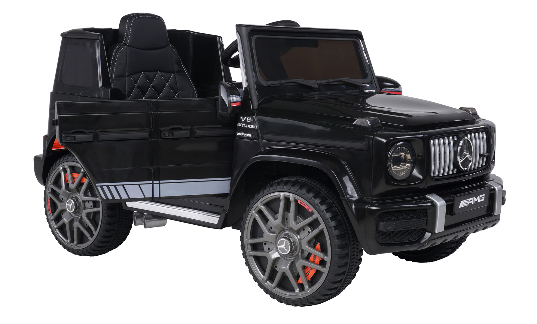Kinder Elektroauto Mercedes AMG G63 W 463 Lizenziert Schwarz – Bild 12