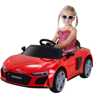 Kinder-Elektroauto Audi R8 Spyder lizenziert, 60 Watt, LED-Scheinwerfer, Musik, Hupe, Fernbedienung,