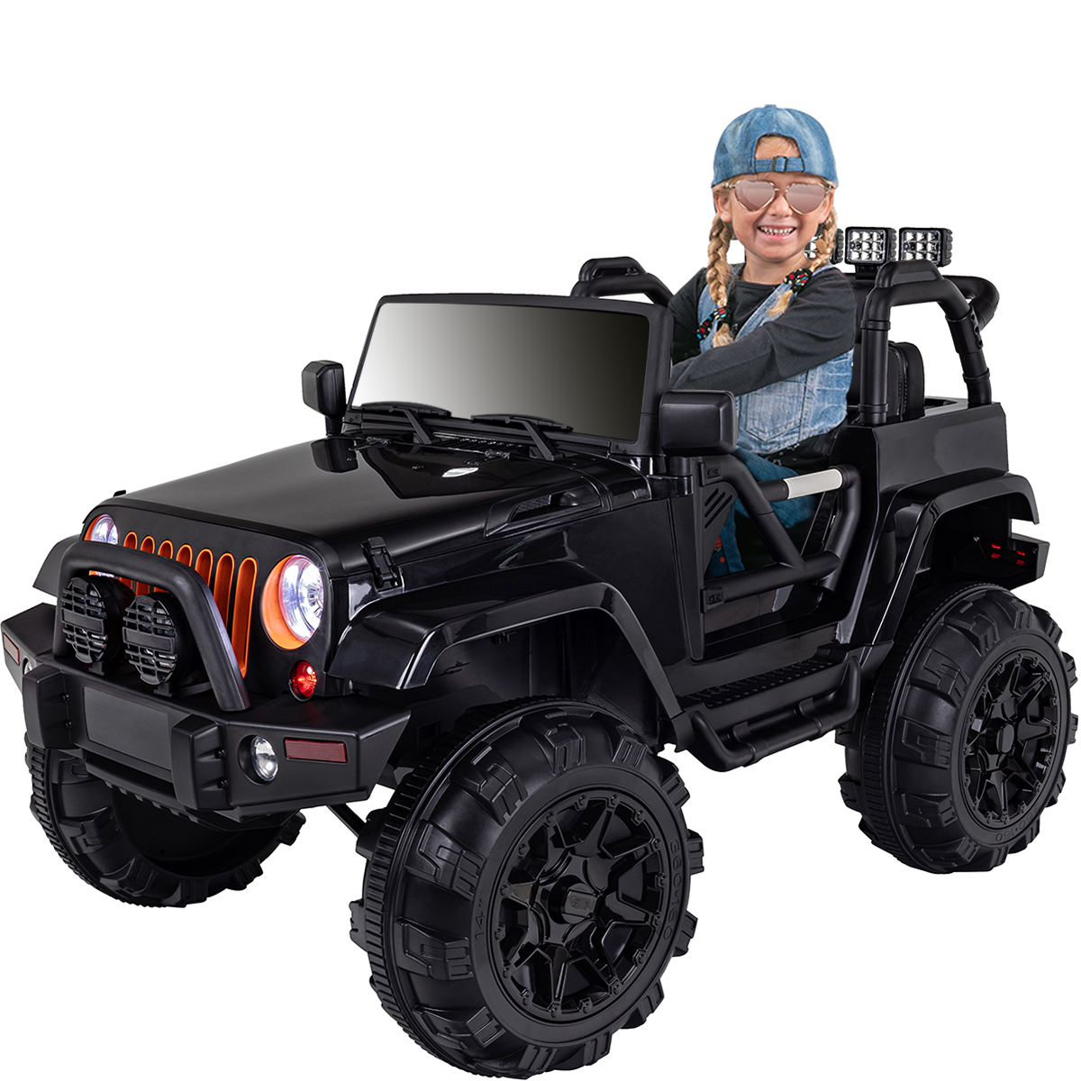 Kinder-Elektroauto Offroad Jeep Adventure, 70 Watt, Fernbedienung, LED, Bremsautomatik, Stossdämpfer