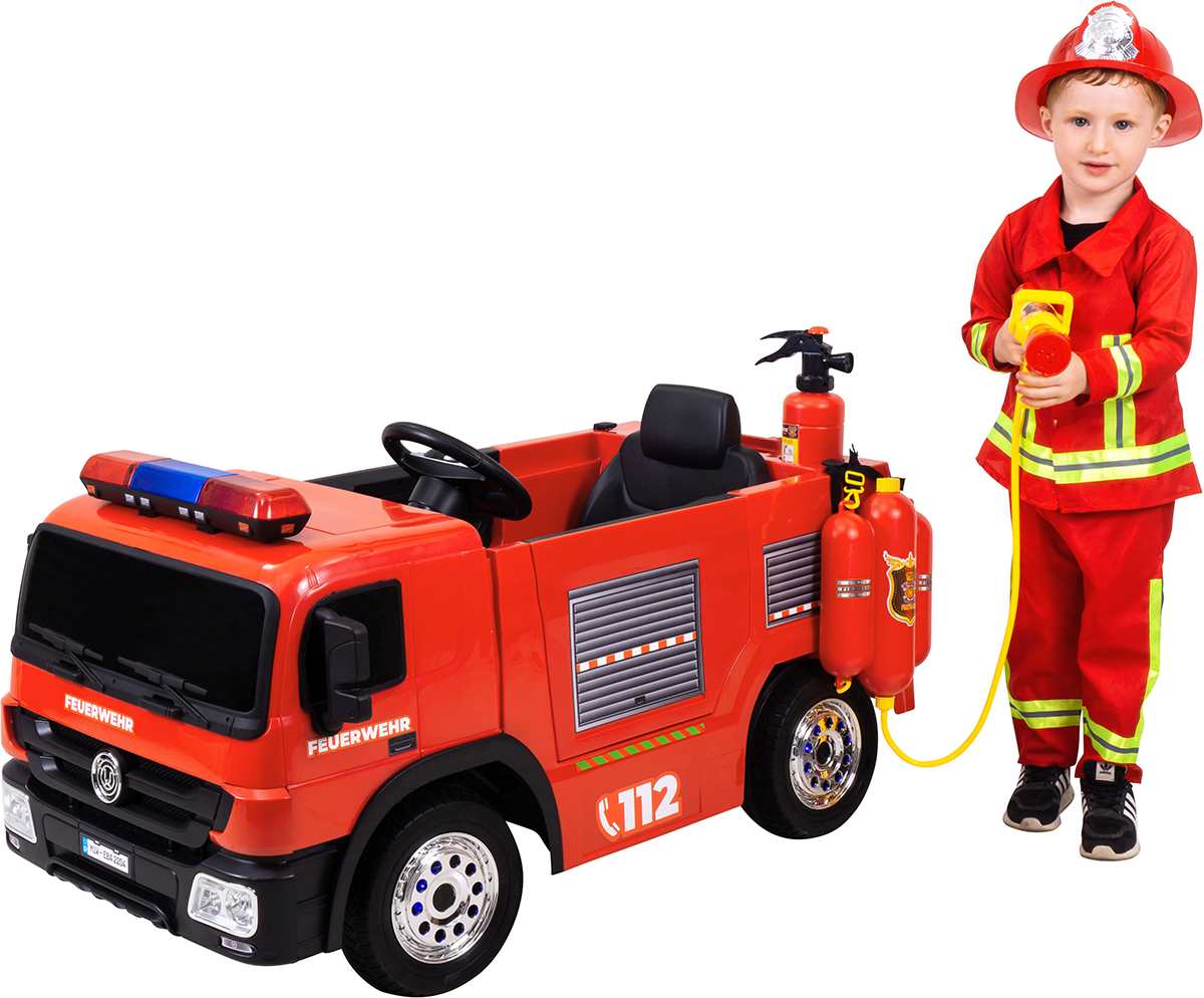 Kinder-Elektro-Feuerwehrauto SX1818, Spritze, Sirene, Blaulicht, 70 Watt, Servolenkung, Bluetooth – Bild 15