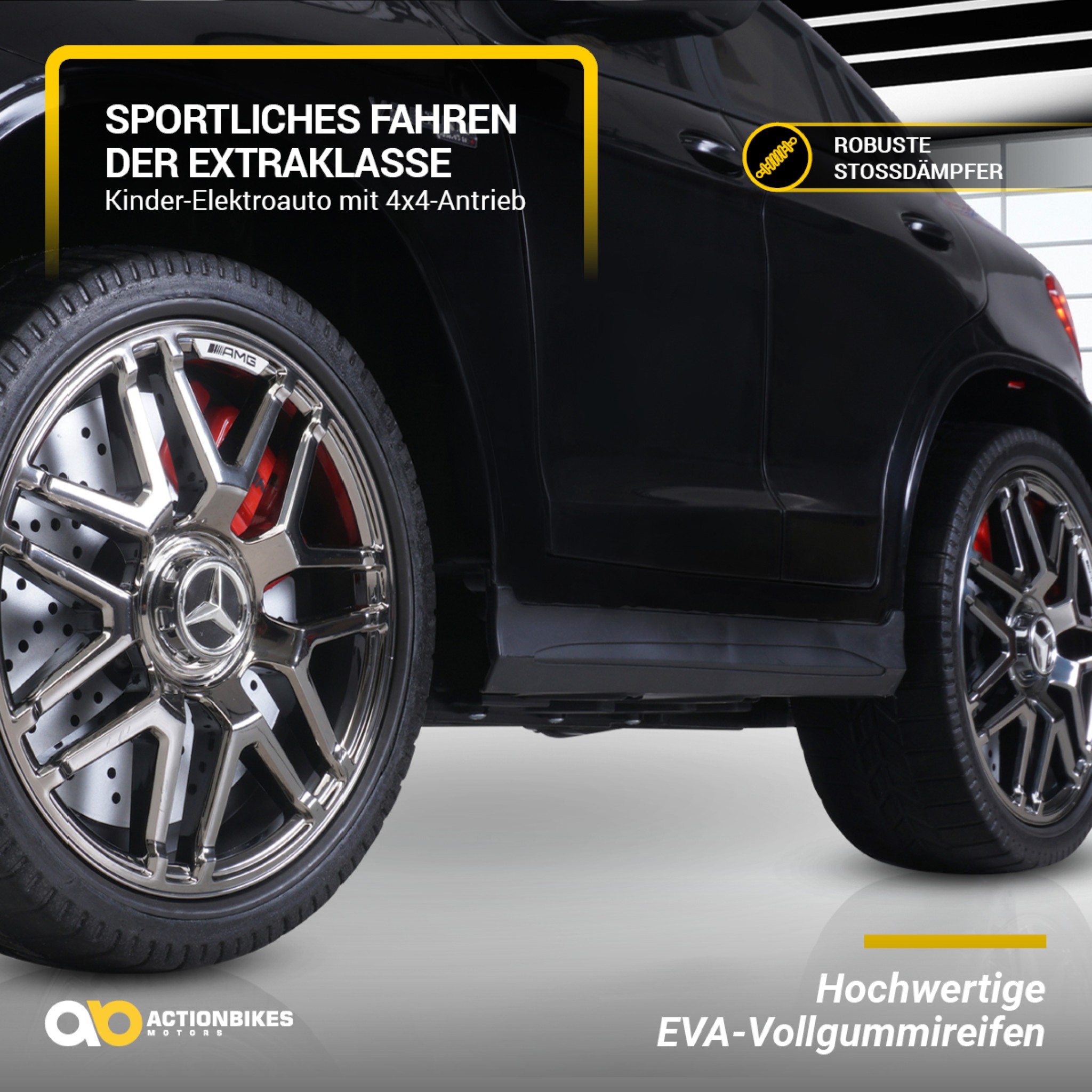 Kinder-Elektroauto Mercedes AMG GLC 63S Coupé, 4x4-Antrieb, Fernbedienung, 140 Watt, LED, EVA-Reifen – Bild 6
