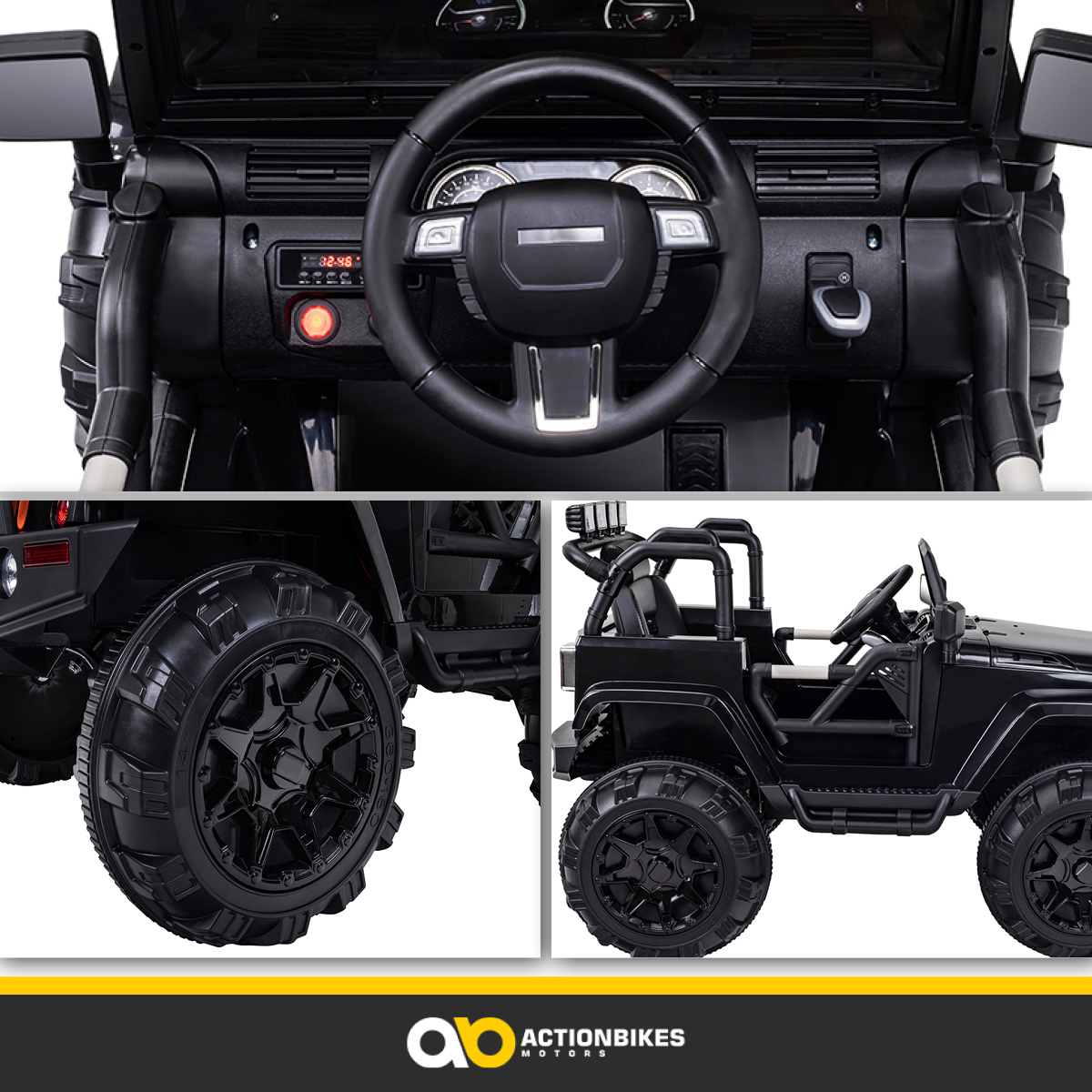 Kinder-Elektroauto Offroad Jeep Adventure, 70 Watt, Fernbedienung, LED, Bremsautomatik, Stossdämpfer – Bild 18