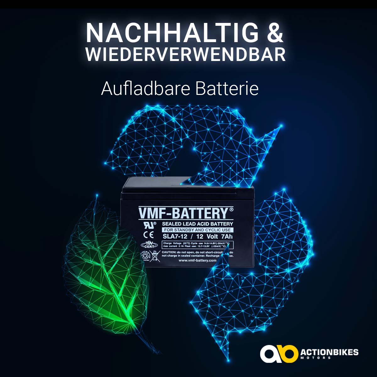 Batterie 6FM7, 12V, 7Ah, Bleiakku – Bild 7