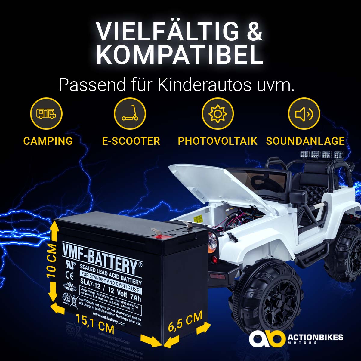 Batterie 6FM7, 12V, 7Ah, Bleiakku – Bild 8
