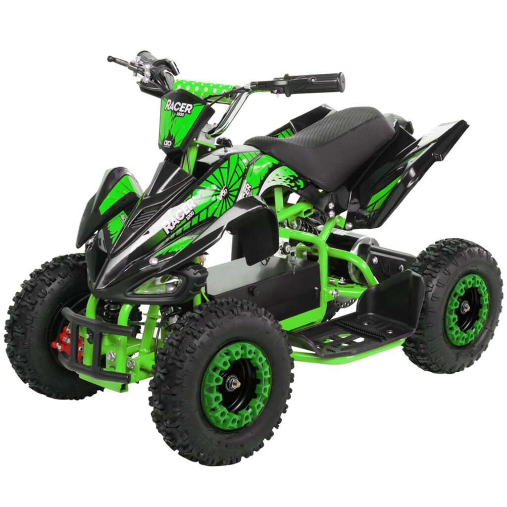 Elektro-Kinderquad Racer 1000, Pocket-Quad, 1000 Watt Elektromotor, 3 Batterien, Stossdämpfer, bis 24 km/h