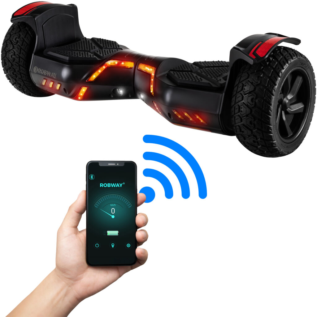 ROBWAY X2 Offroad-Hoverboard fürs Gelände, Erwachsene & Kinder, 8,5 Zoll, App, Bluetooth, 700 Watt