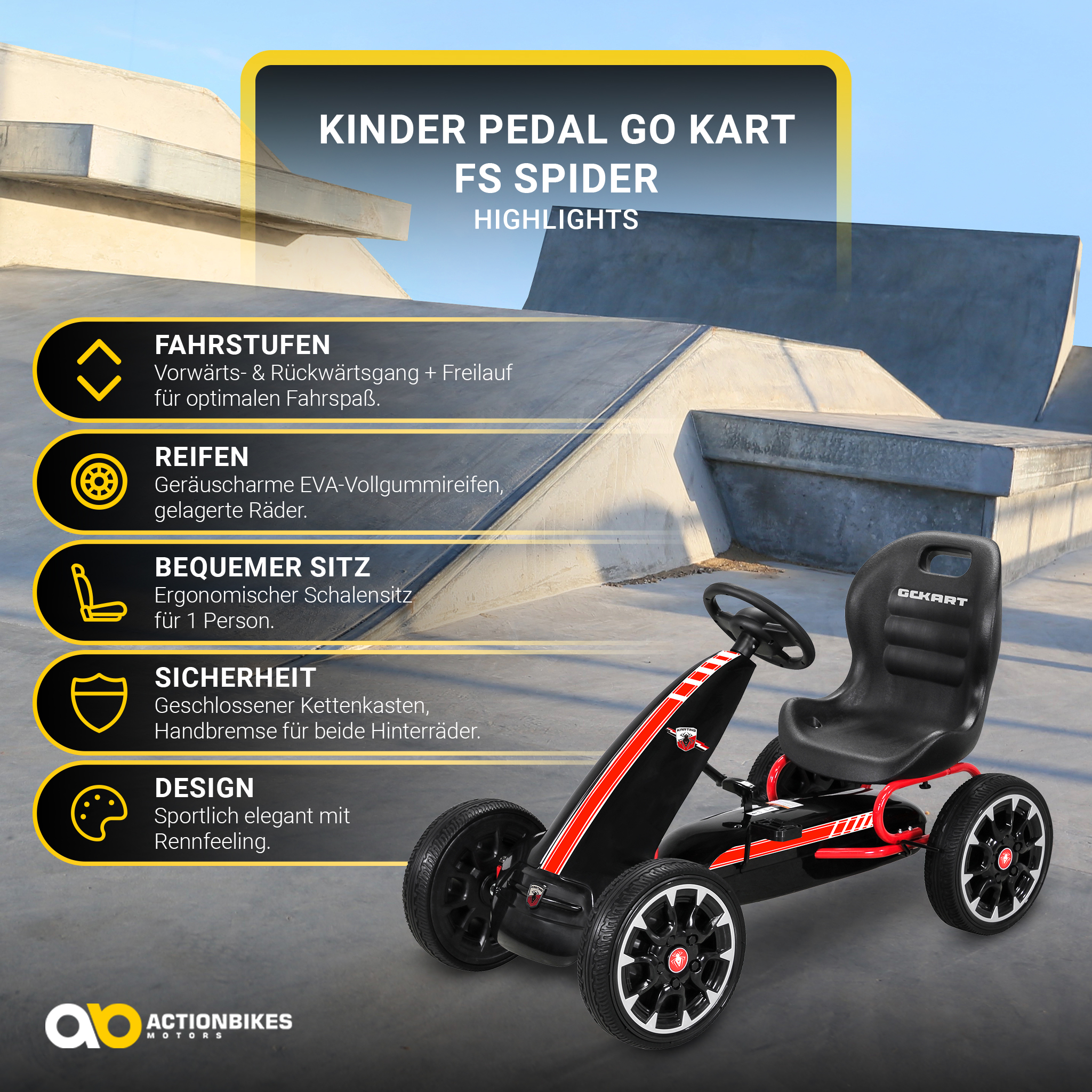 Kinder Pedal Go Kart FS Spider – Bild 8