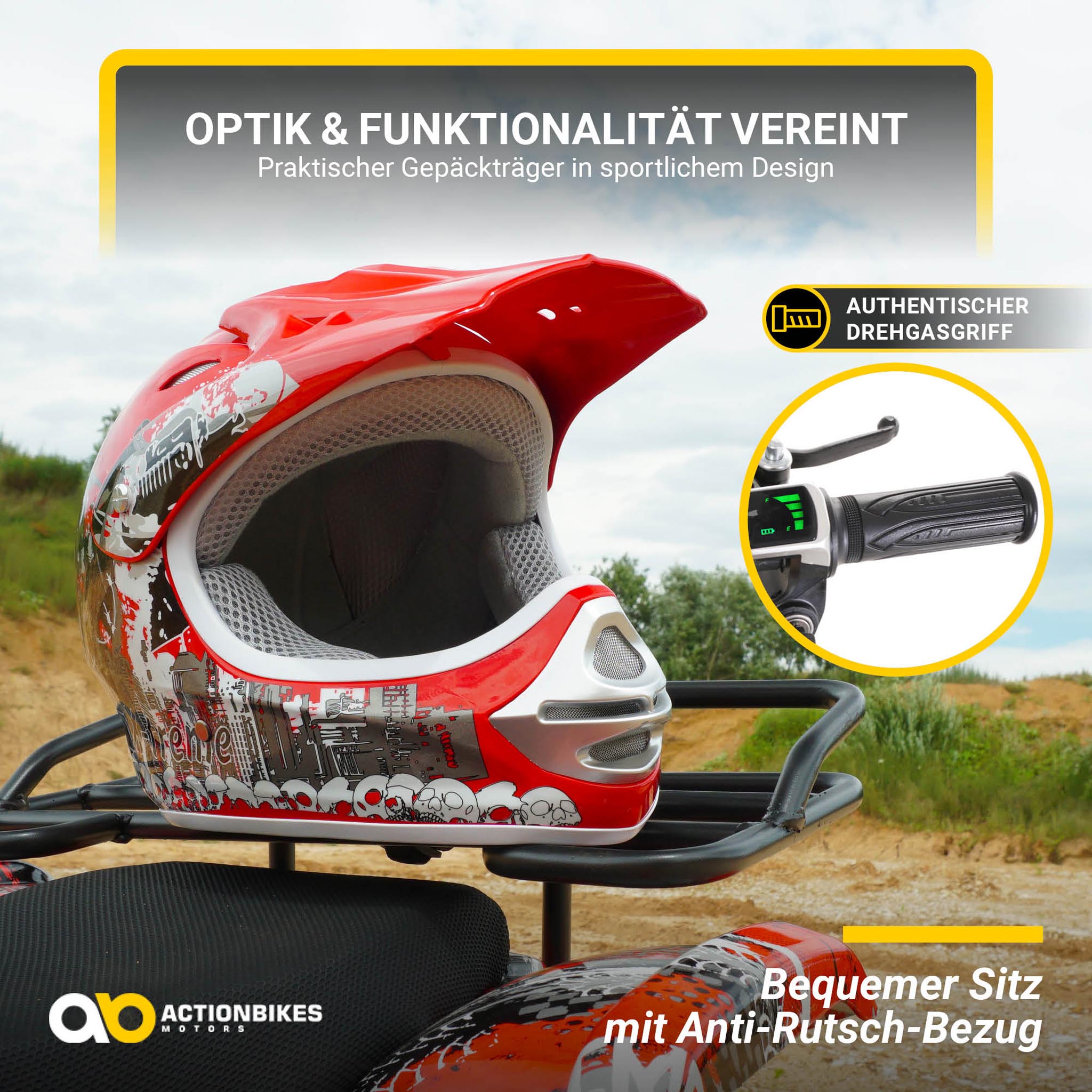 Elektro-Kinderquad Torino, 1000 Watt, Scheibenbremsen, 24 km/h, 3 x 12V-Batterie – Bild 5