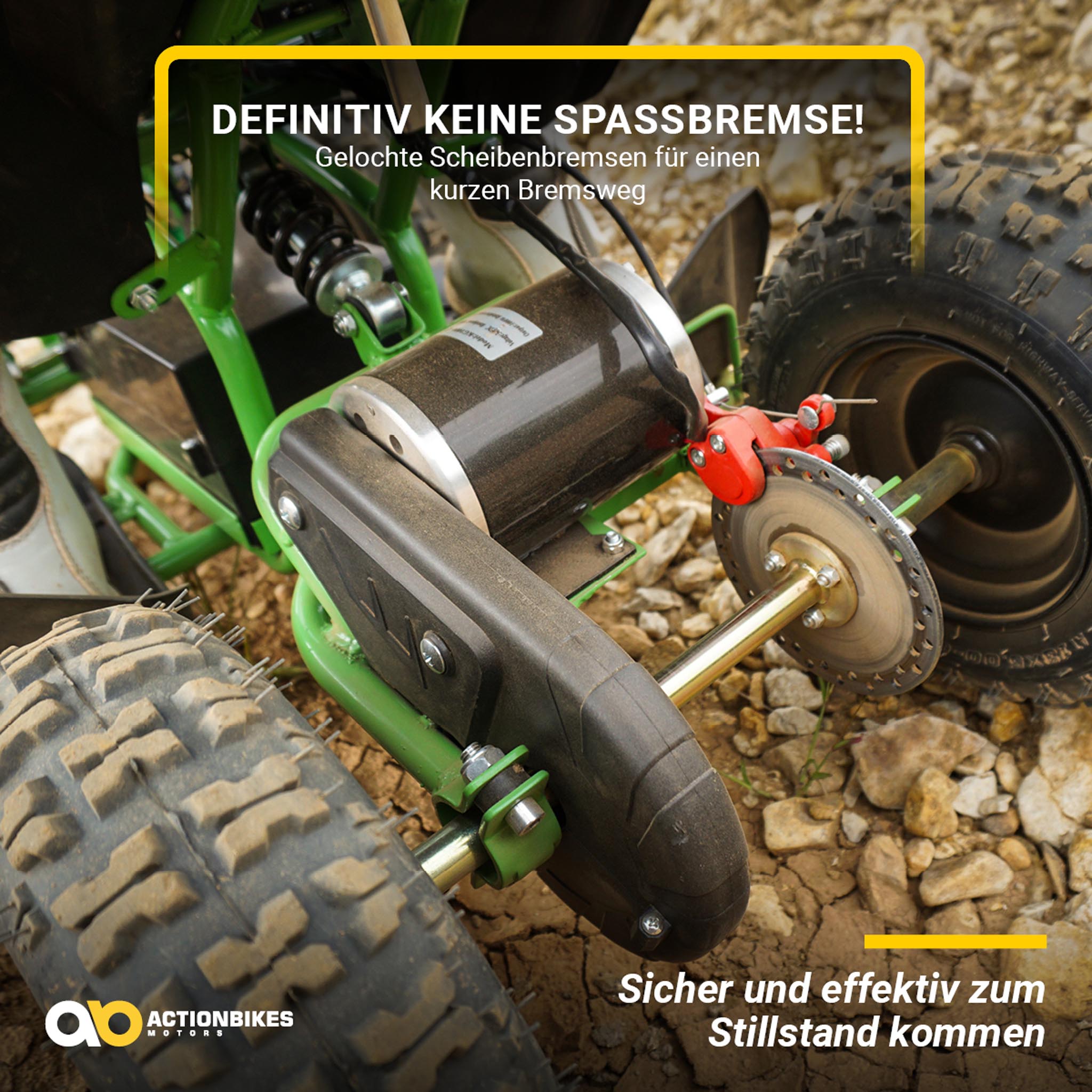 Elektro-Kinderquad Racer 1000, Pocket-Quad, 1000 Watt Elektromotor, 3 Batterien, Stossdämpfer, bis 24 km/h – Bild 5