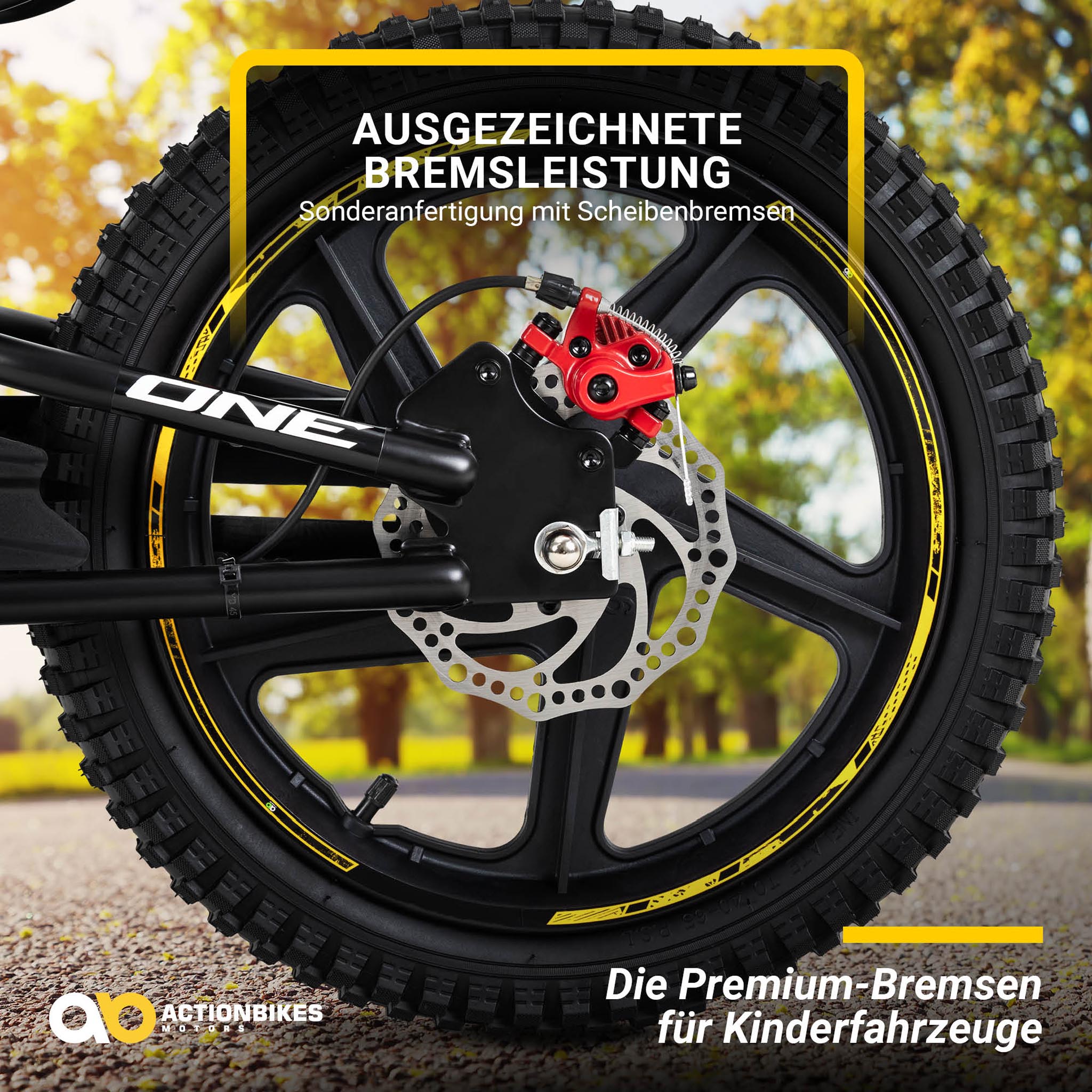 Elektro-Laufrad, 16 Zoll, Kinder-Balance-Bike m. 250 Watt, Scheibenbremsen, 3 Geschwindigkeitsstufen – Bild 15