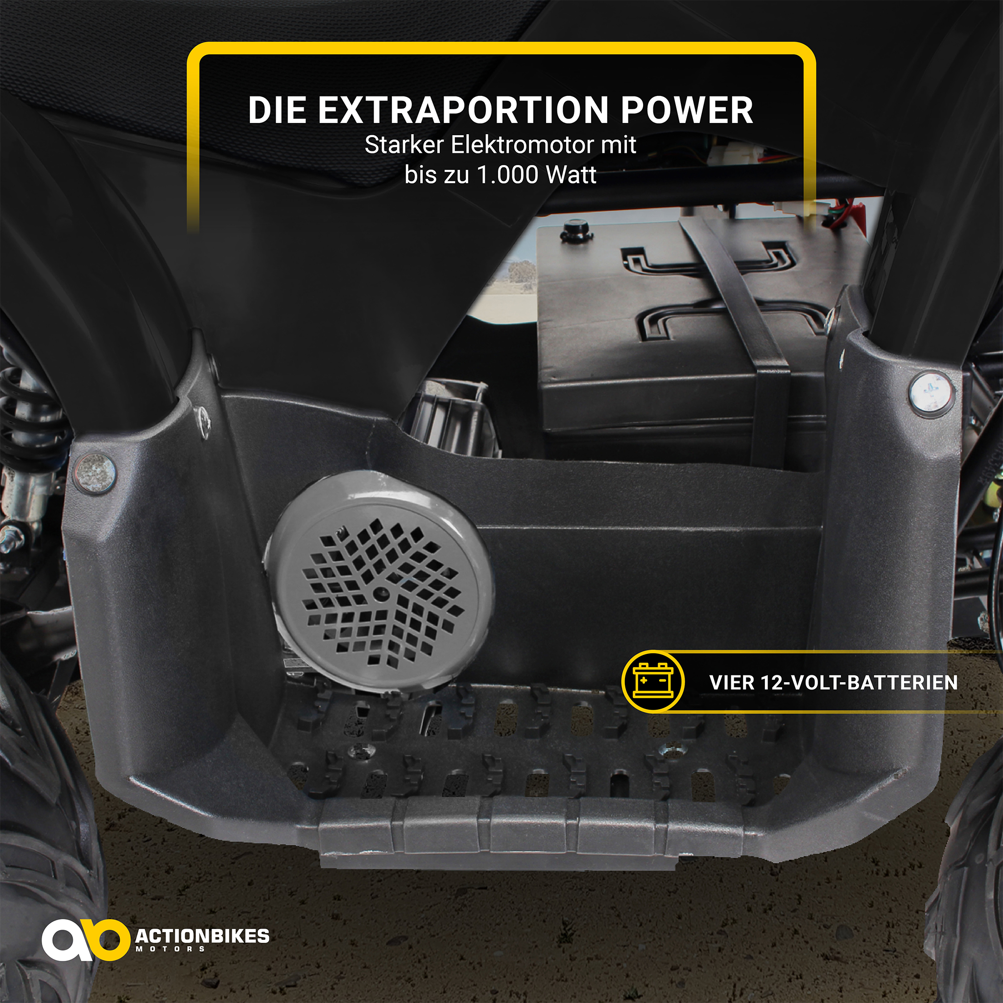 Elektro-Kinderquad S-8 Farmer, Midi-Quad mit 1000 Watt, Scheiben-/Trommelbremsen, bis 20 km/h, ab 8 – Bild 8