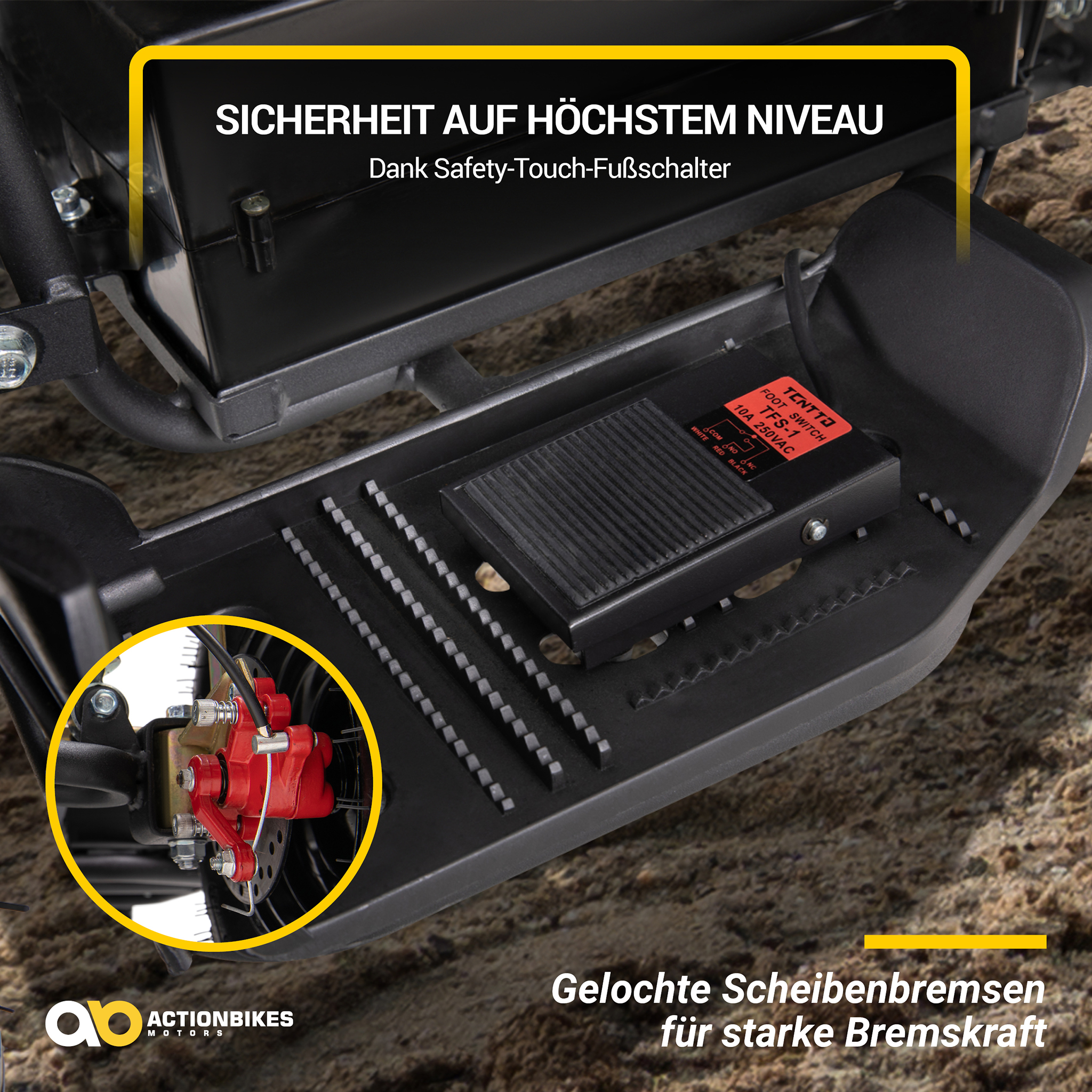 Elektro-Kinderquad Cobra, 800 Watt, bis 24 km/h, ab 8 Jahren, Federung, 3x 12V-Akku, Scheibenbremsen – Bild 7