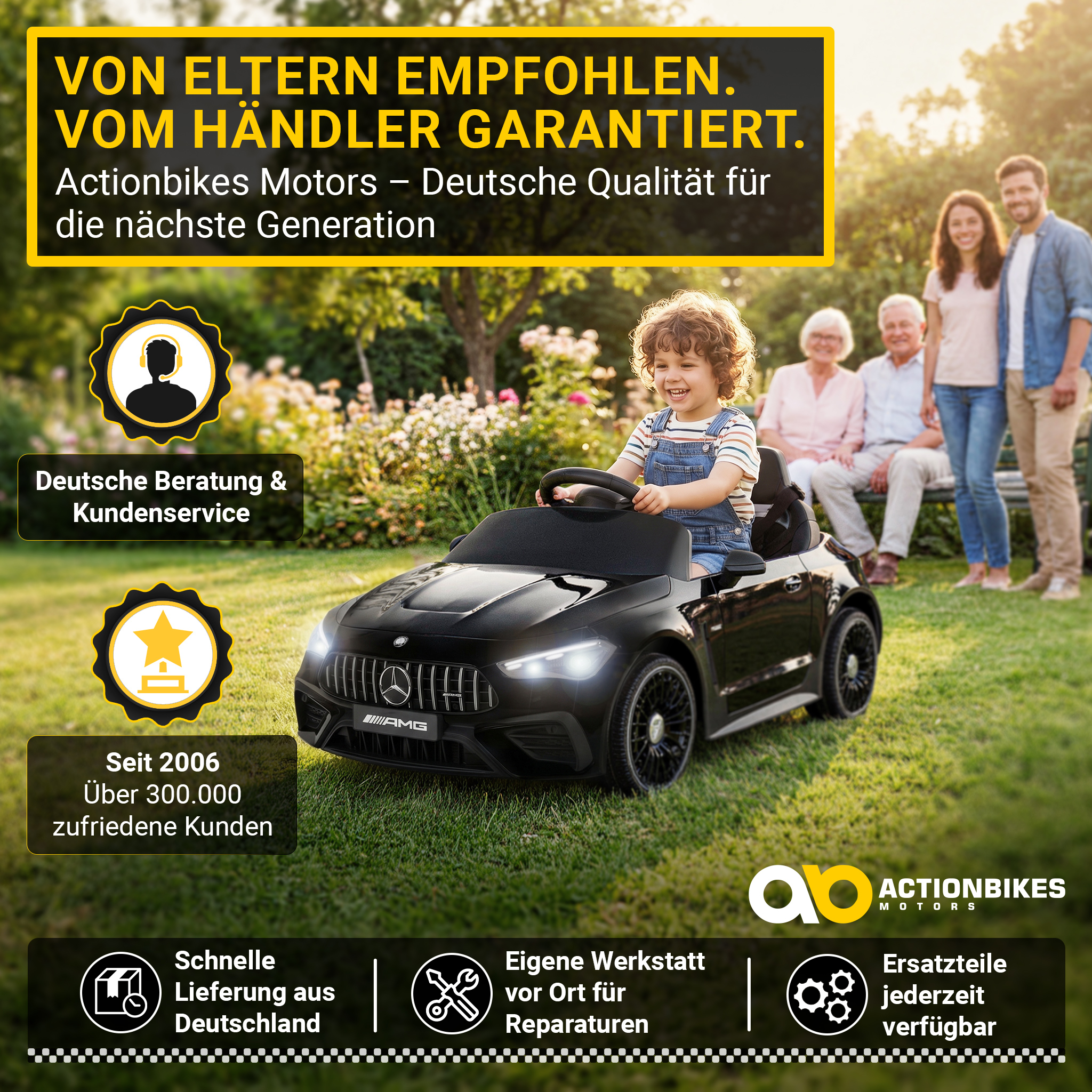 Kinder-Elektroauto Mercedes AMG CLE 53, Bremsautomatik, 3-5 km/h, Soft-Start, LED, Fernbedienung – Bild 6