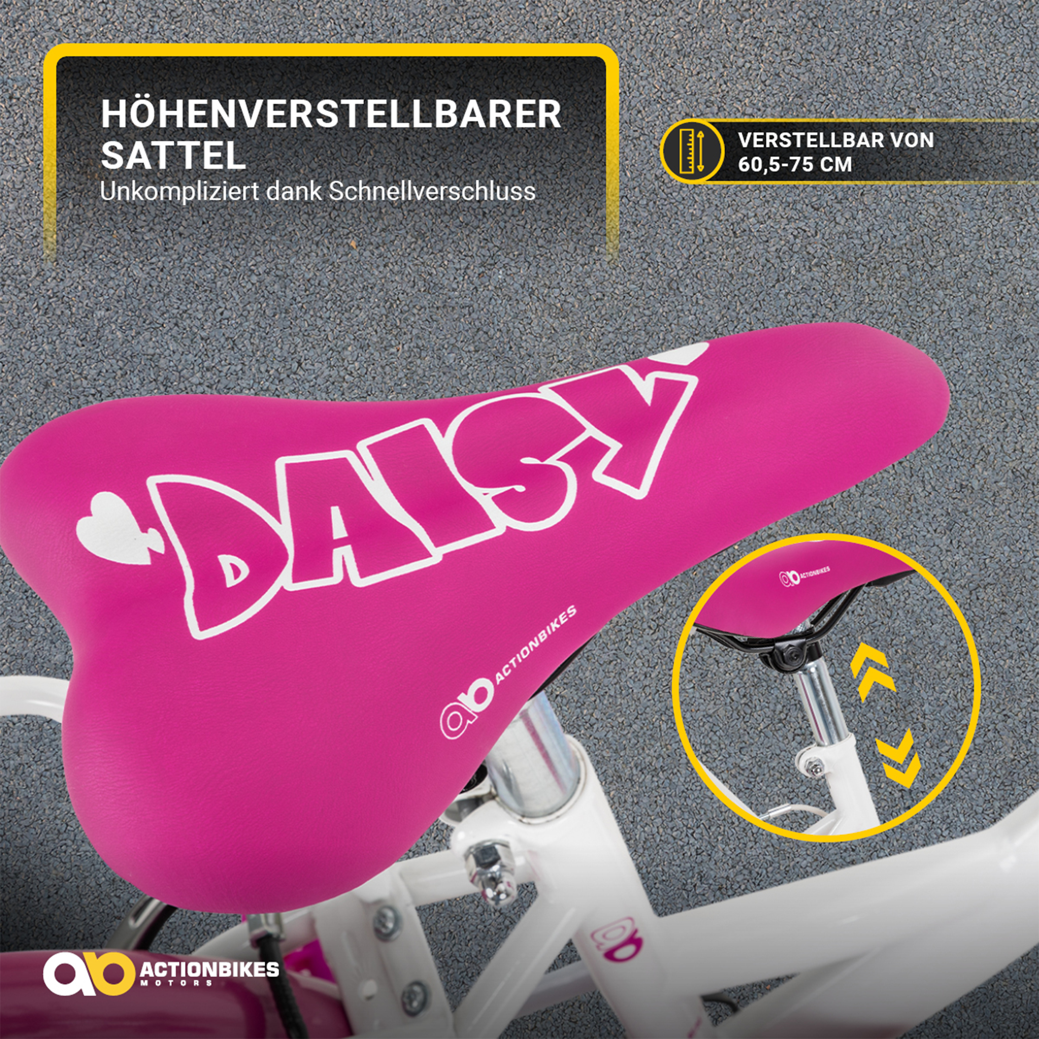 Kinderfahrrad Daisy 20 Zoll, pink, V-Brake-Bremsen, Antirutschgriffe, Kettenschutz, Korb – Bild 18