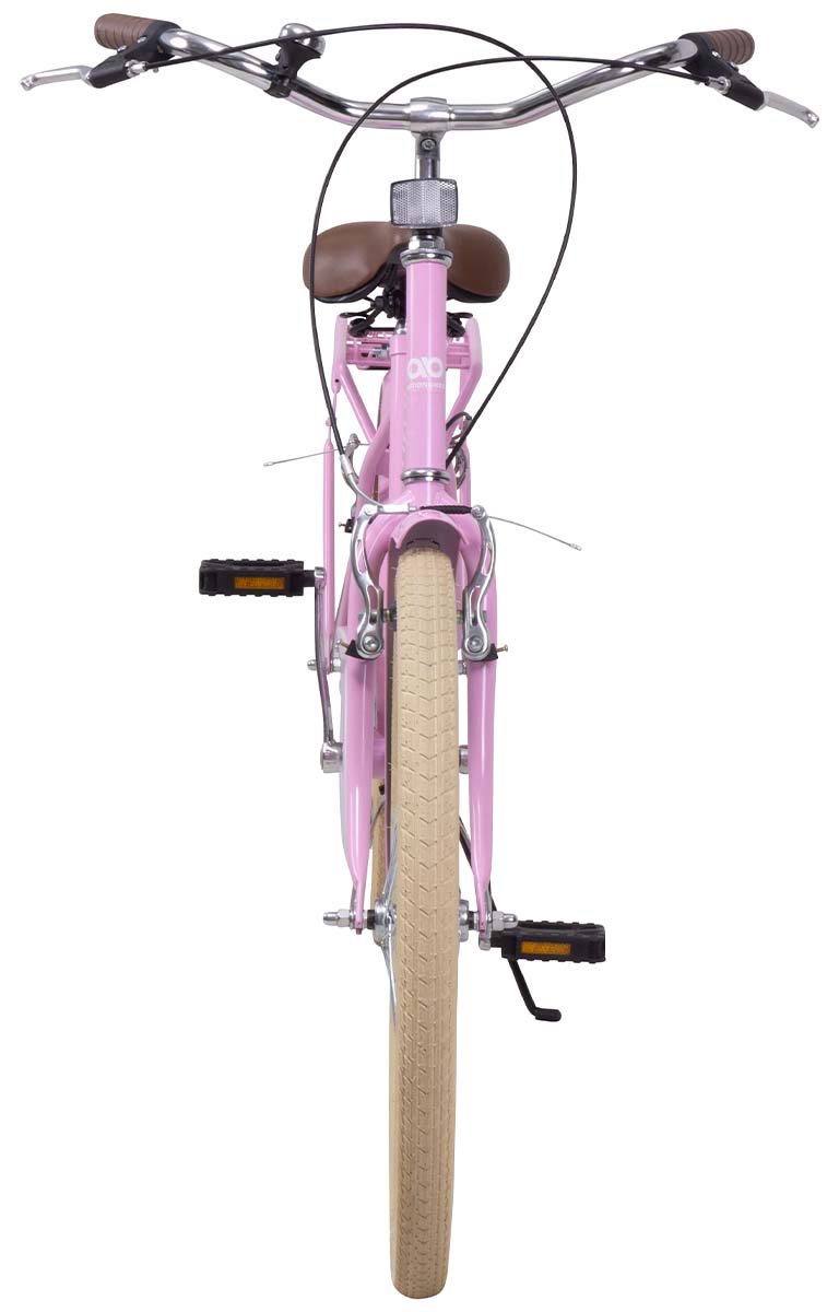 Kinderfahrrad Retrostar 24 Zoll, Rosa, Fahrradständer, Gepäckträger, Sattel gefedert – Bild 5