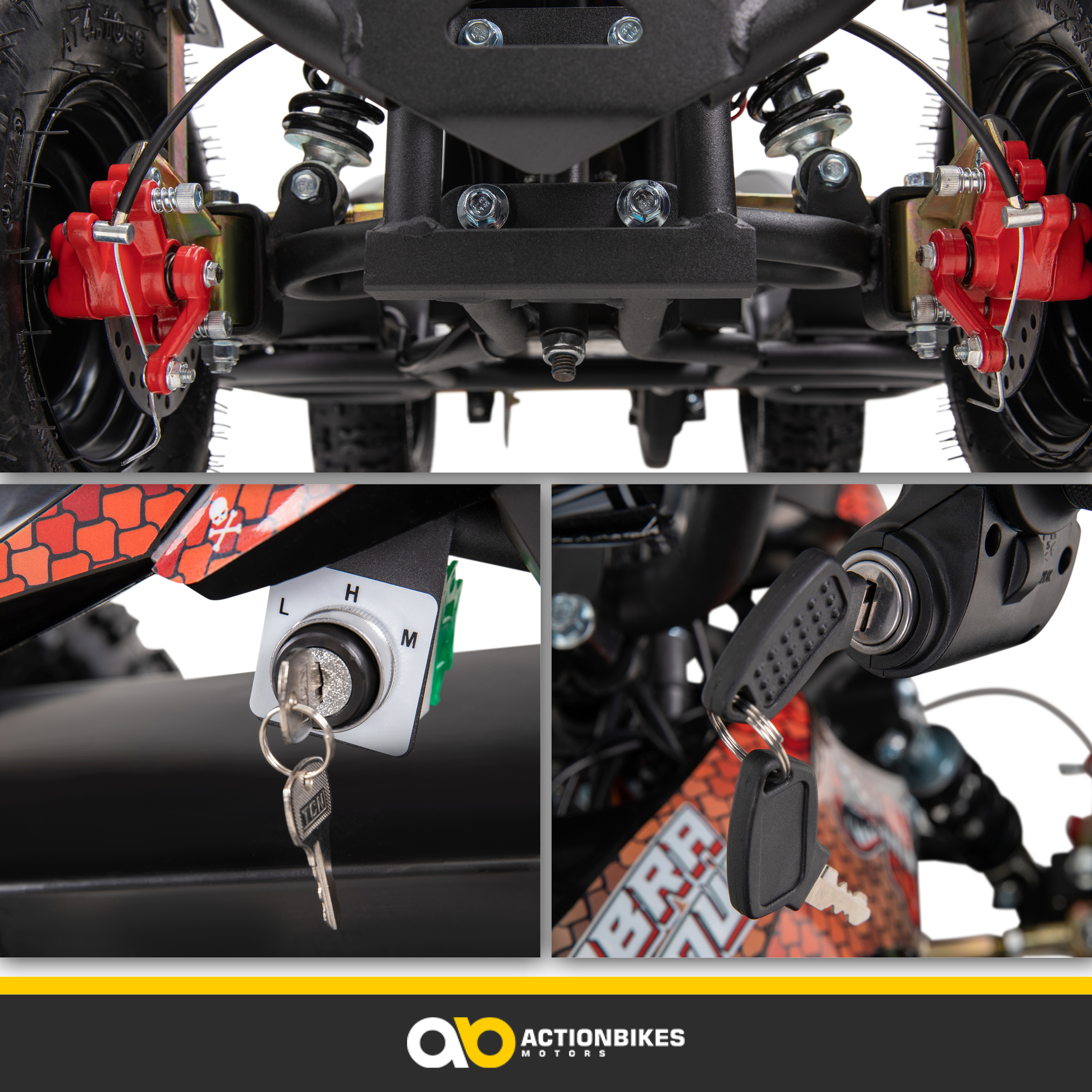 Elektro-Kinderquad Cobra, 800 Watt, bis 24 km/h, ab 8 Jahren, Federung, 3x 12V-Akku, Scheibenbremsen – Bild 2