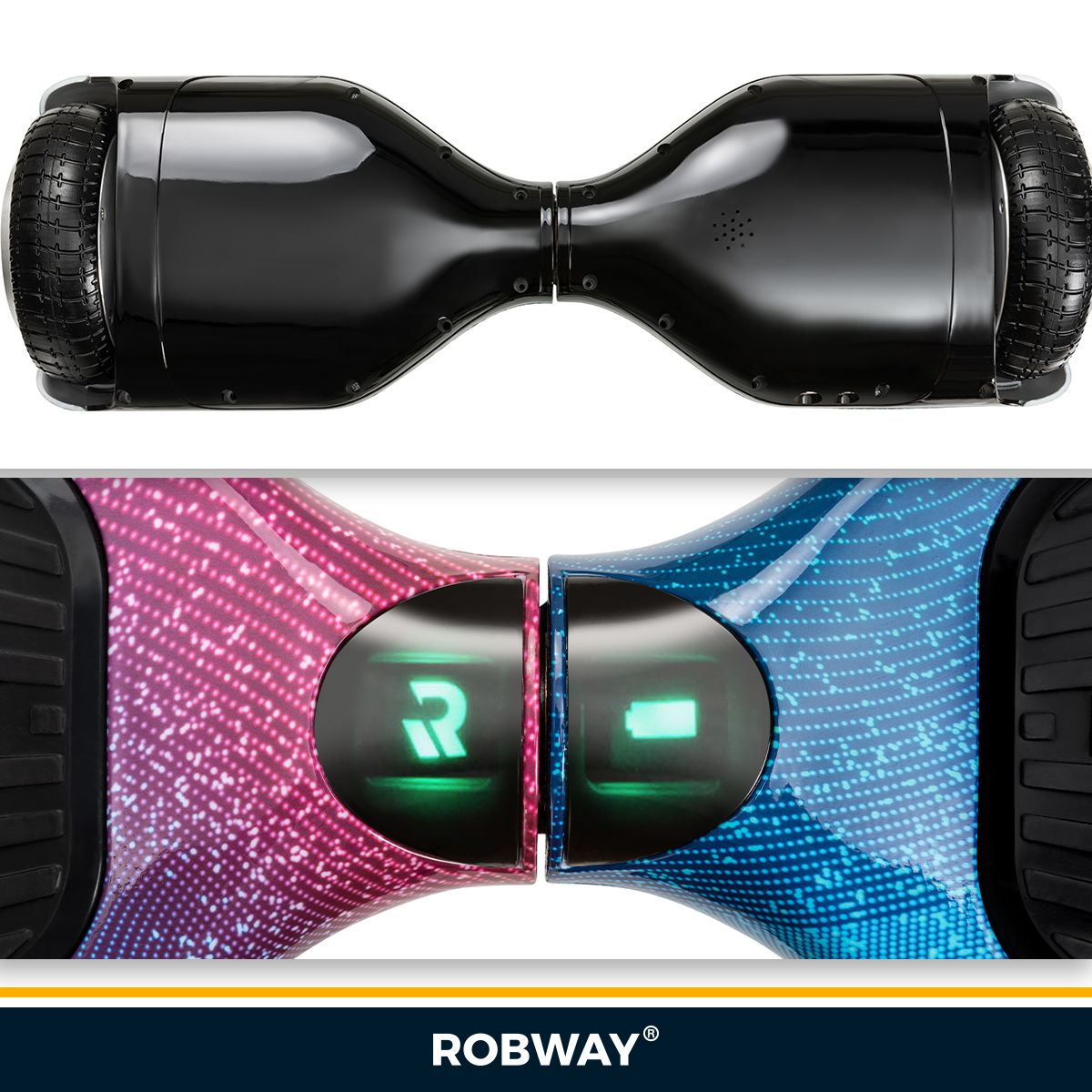 ROBWAY W1 Hoverboard für Erwachsene & Kinder, 6,5 Zoll, Self-Balance, Bluetooth, App, 700 Watt, LEDs – Bild 5