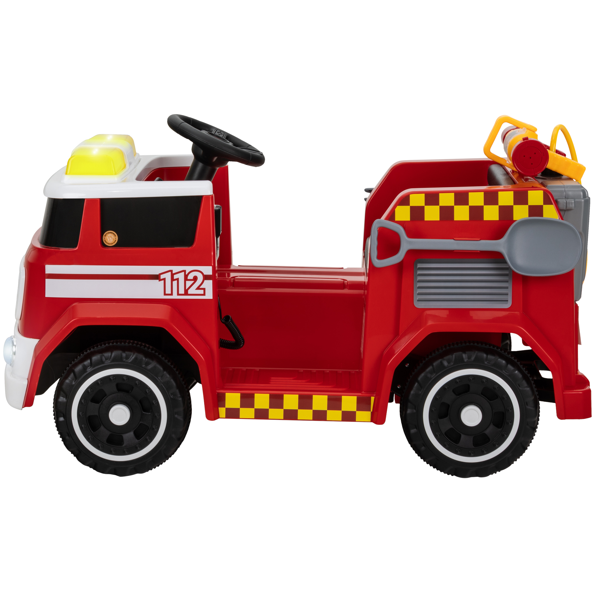 Kinder-Elektro-Feuerwehrauto LF112, Wasserspritze, Sirene, Sprechanlage, Einsatzlicht, 50W, MP3 – Bild 21