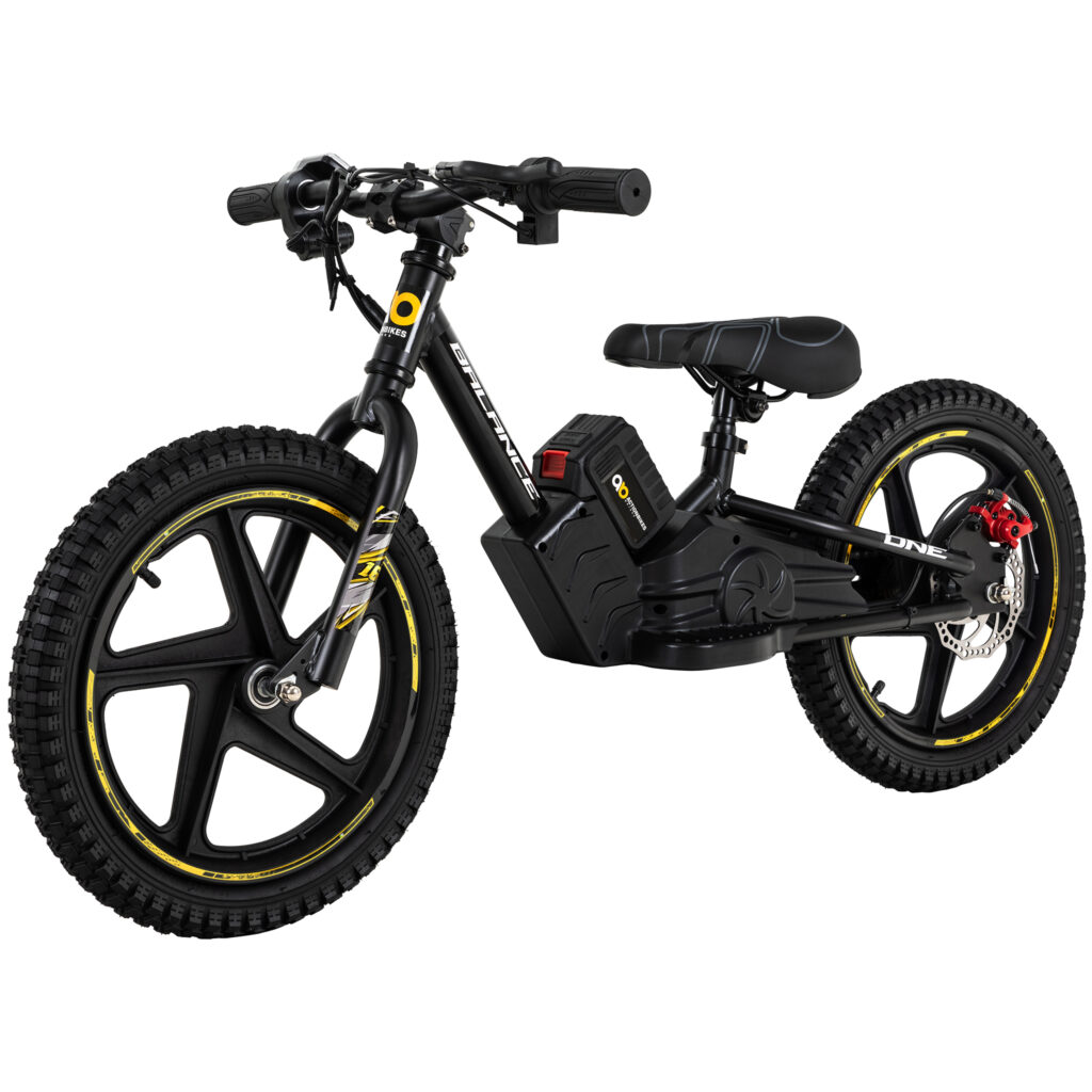 Elektro-Laufrad, 16 Zoll, Kinder-Balance-Bike m. 250 Watt, Scheibenbremsen, 3 Geschwindigkeitsstufen