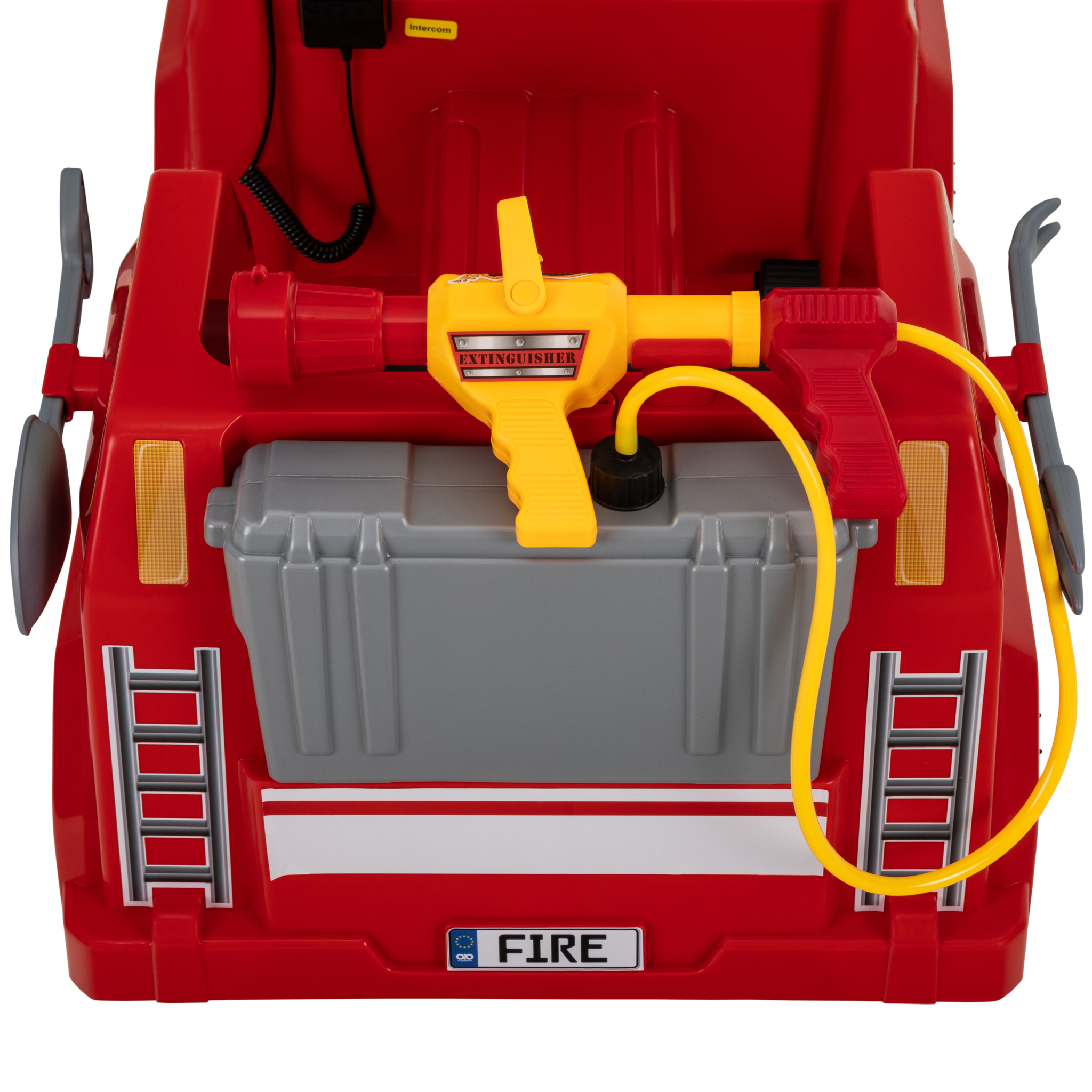 Kinder-Elektro-Feuerwehrauto LF112, Wasserspritze, Sirene, Sprechanlage, Einsatzlicht, 50W, MP3 – Bild 3