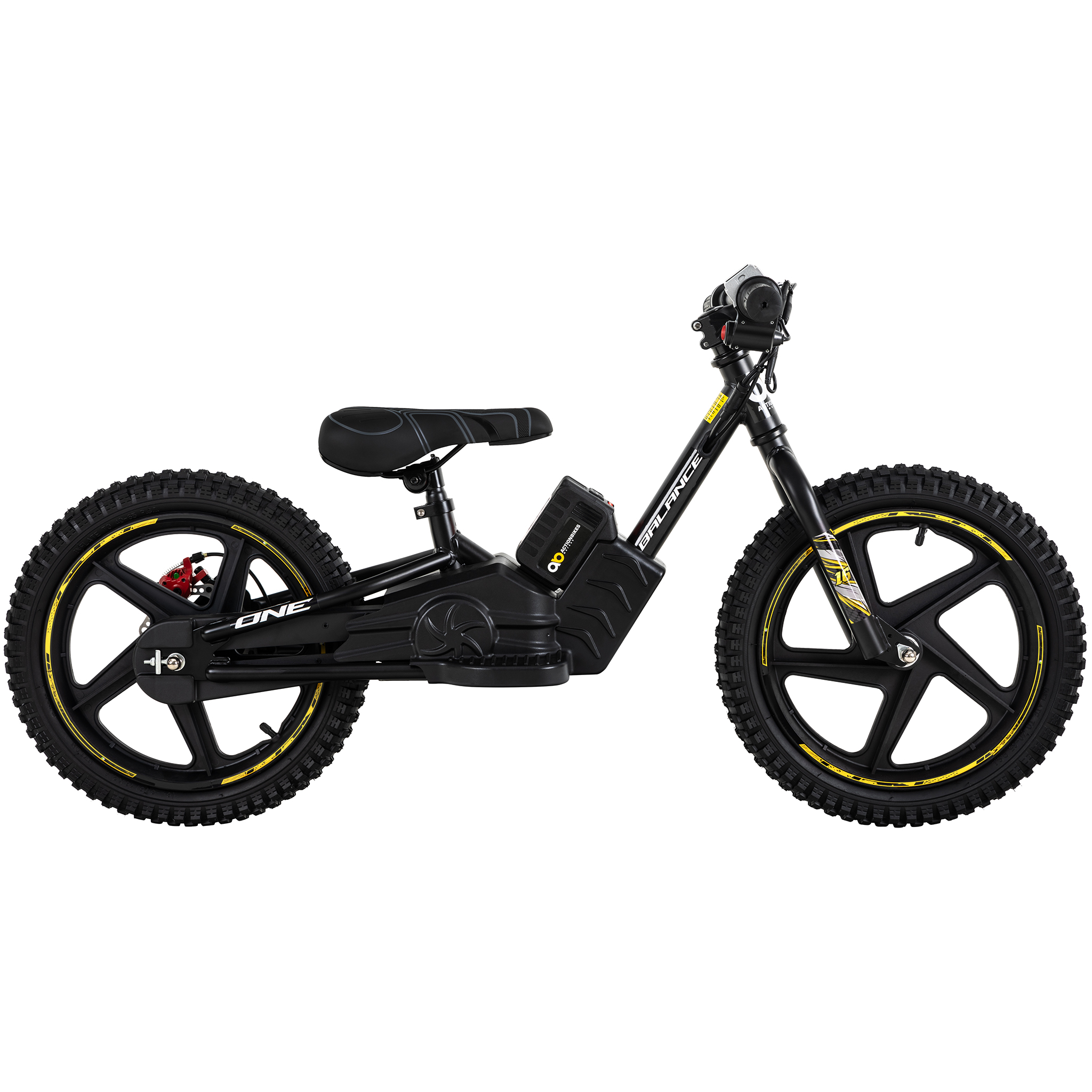 Elektro-Laufrad, 16 Zoll, Kinder-Balance-Bike m. 250 Watt, Scheibenbremsen, 3 Geschwindigkeitsstufen – Bild 6