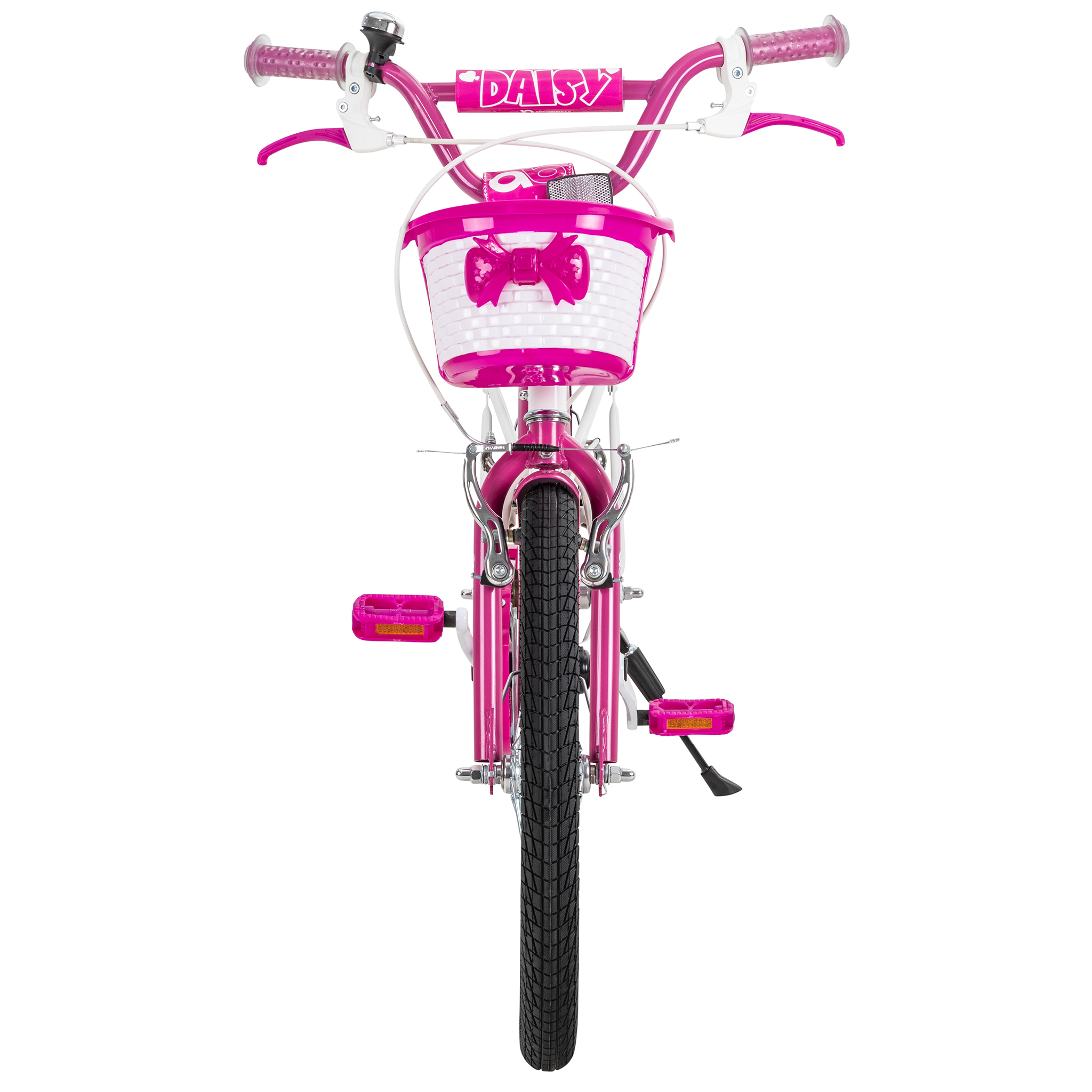 Kinderfahrrad Daisy 20 Zoll, pink, V-Brake-Bremsen, Antirutschgriffe, Kettenschutz, Korb – Bild 2
