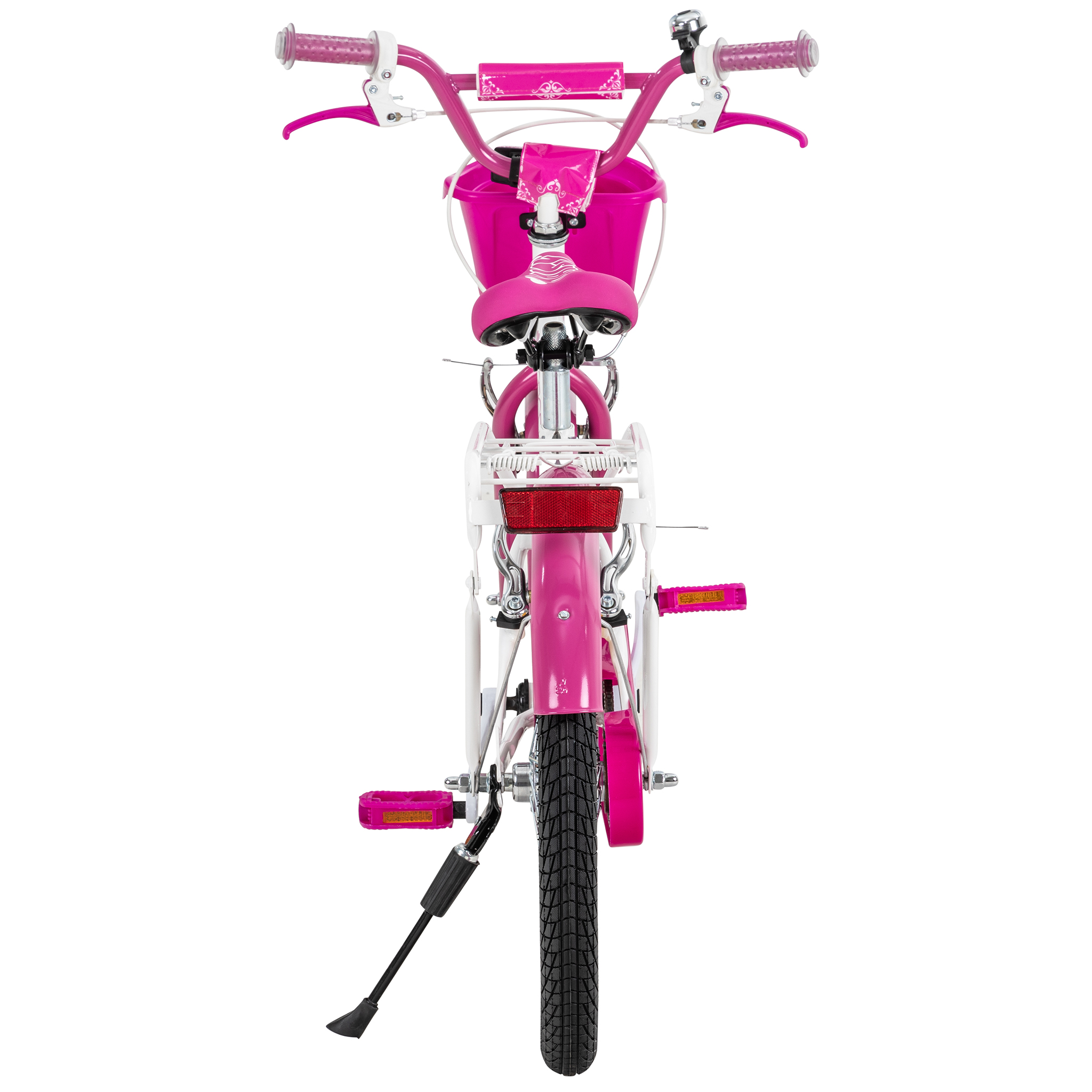 Kinderfahrrad Daisy 20 Zoll, pink, V-Brake-Bremsen, Antirutschgriffe, Kettenschutz, Korb – Bild 3