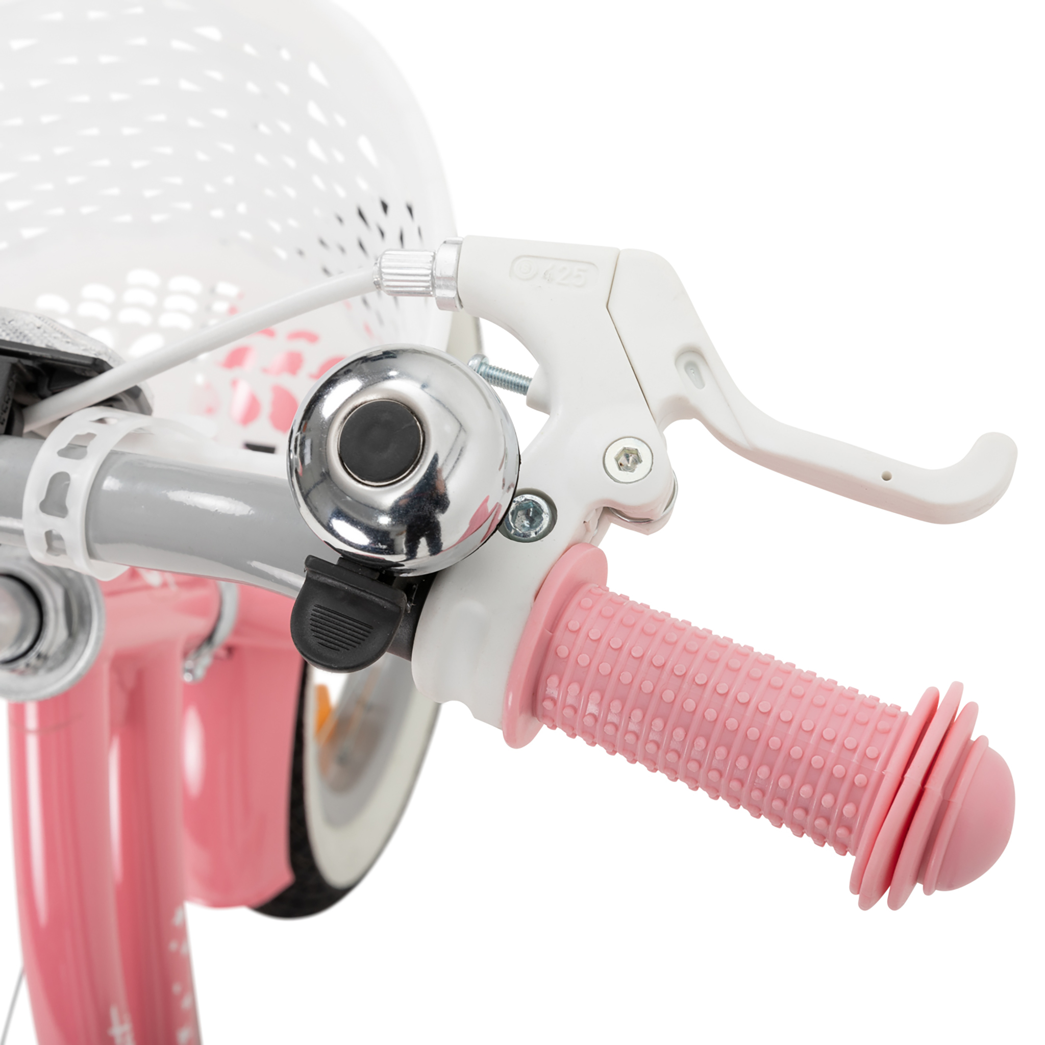 Kinderfahrrad Starlight 12 Zoll, Rosa, Stützräder, Fahrradkorb, Klingel, Kettenschutz – Bild 11