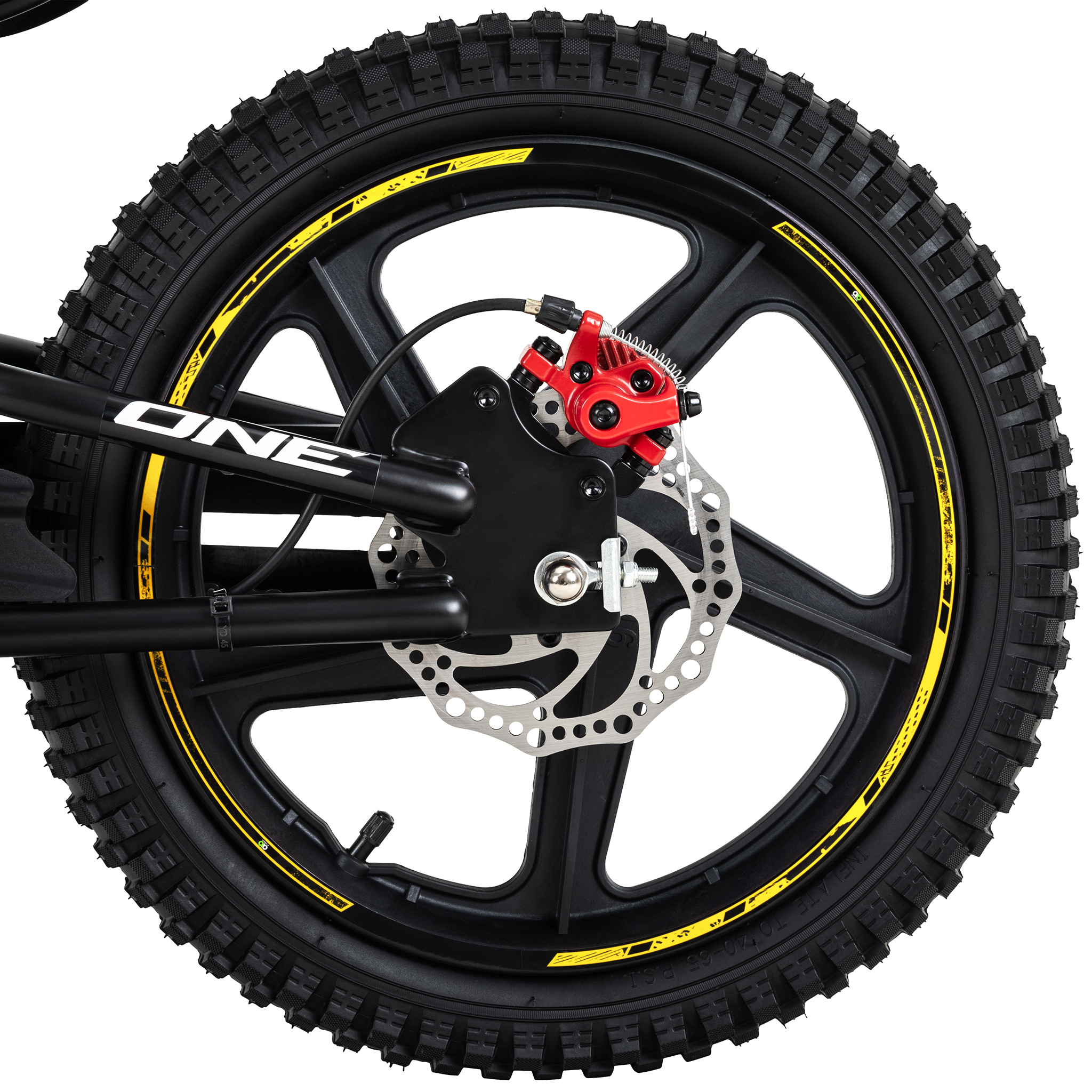 Elektro-Laufrad, 16 Zoll, Kinder-Balance-Bike m. 250 Watt, Scheibenbremsen, 3 Geschwindigkeitsstufen – Bild 9