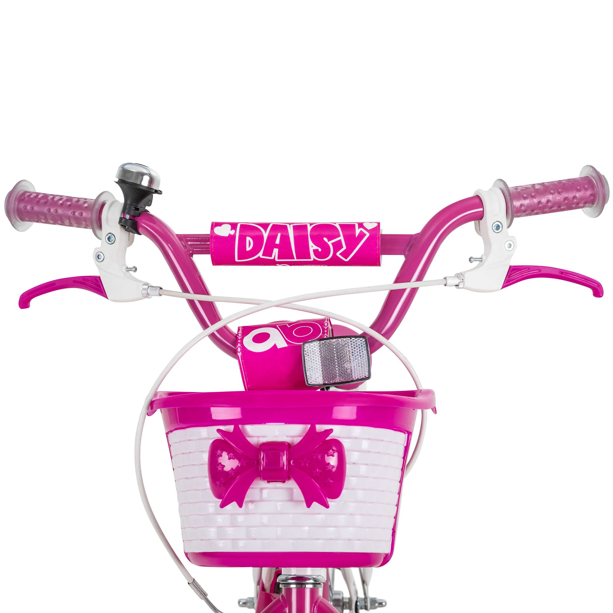 Kinderfahrrad Daisy 20 Zoll, pink, V-Brake-Bremsen, Antirutschgriffe, Kettenschutz, Korb – Bild 4