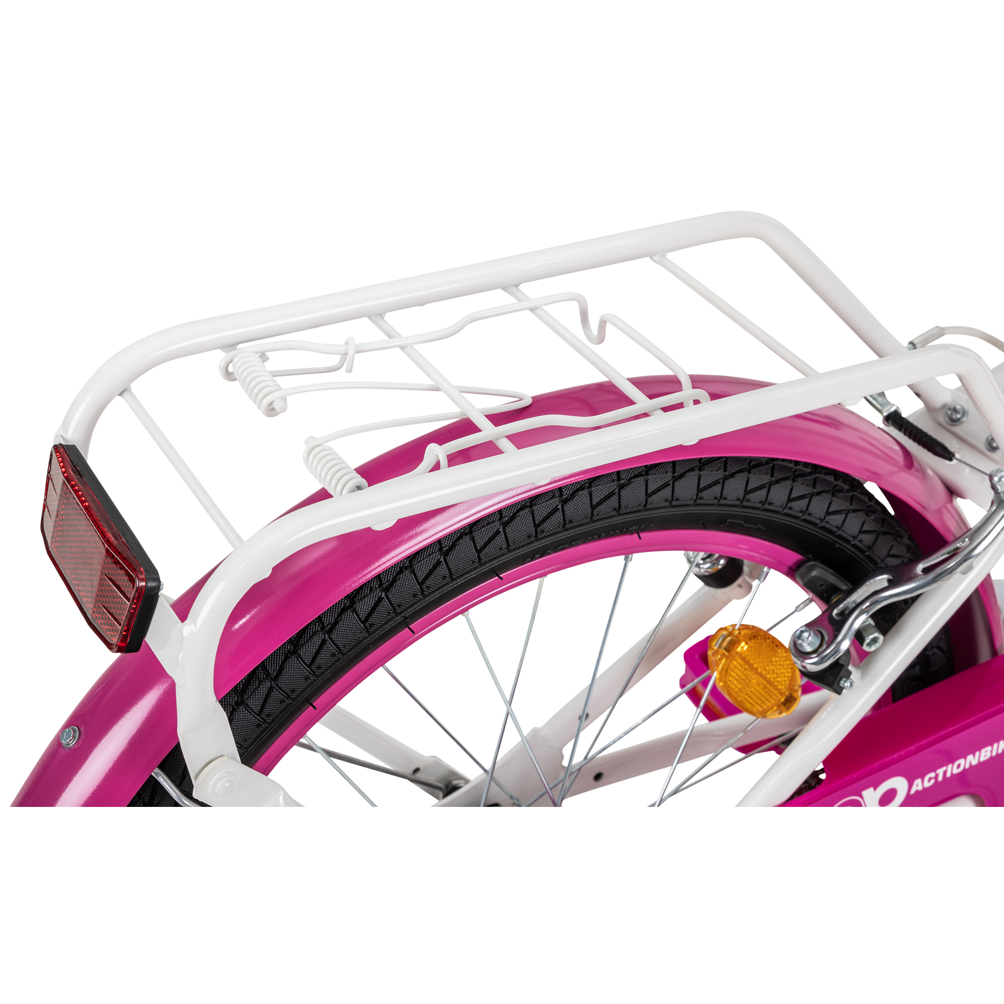 Kinderfahrrad Daisy 20 Zoll, pink, V-Brake-Bremsen, Antirutschgriffe, Kettenschutz, Korb – Bild 5