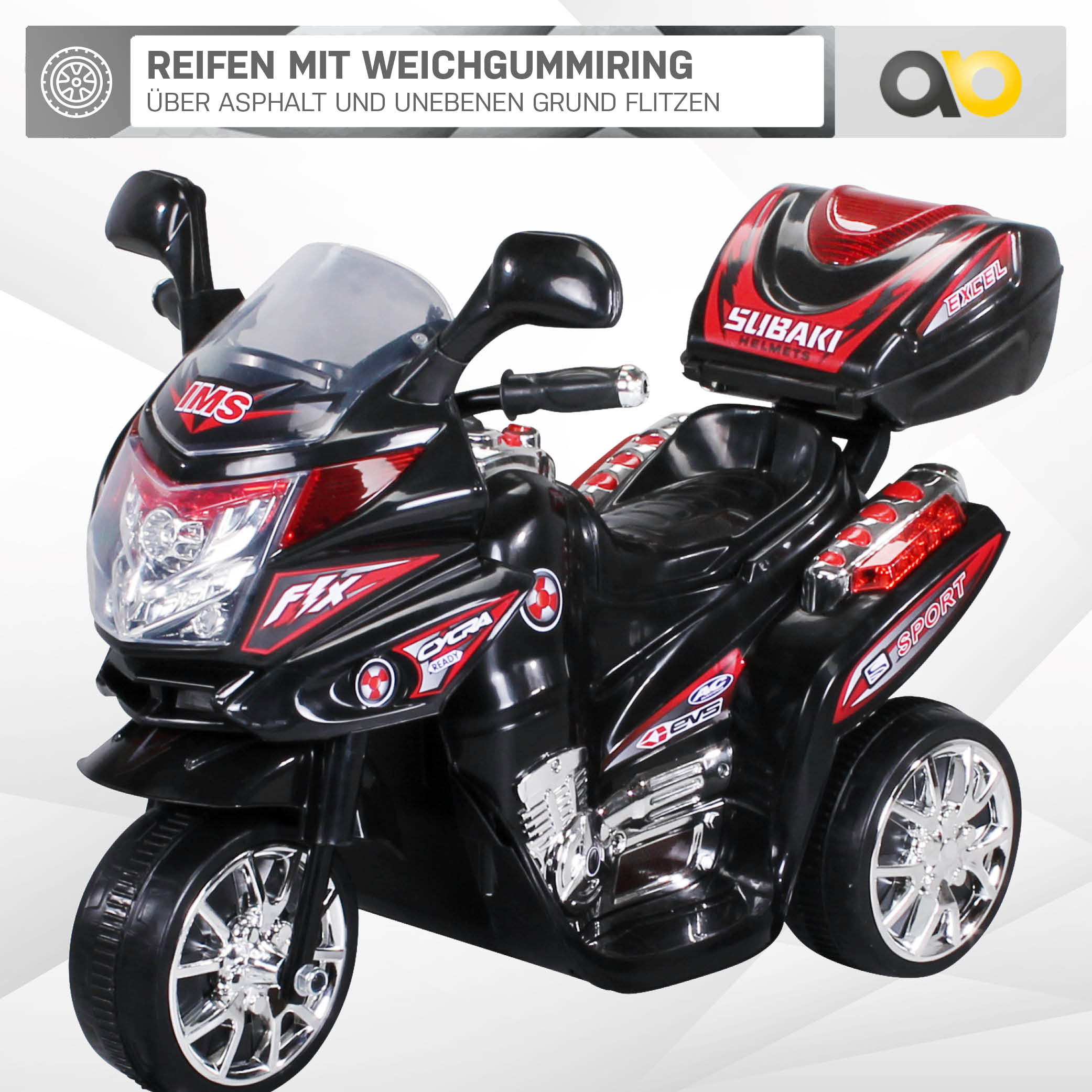 Kindermotorrad C051, Kinder-Elektro-Motorrad mit 12-Watt-Motor, LED-Scheinwerfer, 2-Gang-Getriebe – Bild 15
